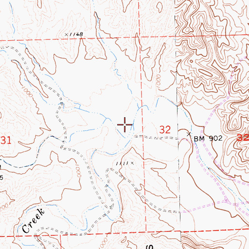 Topographic Map of Salt Creek, CA