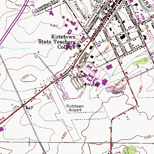 Topographic Map of Fairview Cemetery, PA