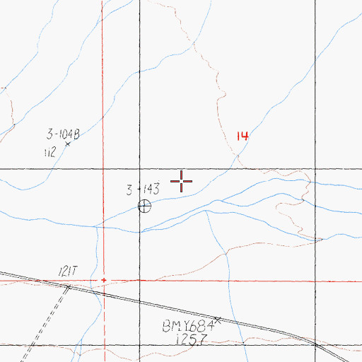 Topographic Map of Salt Creek, CA