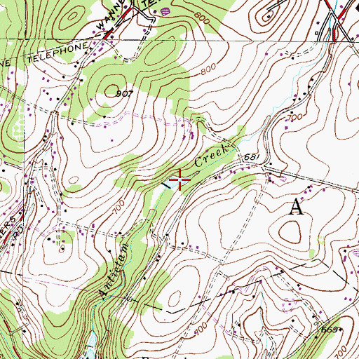 Topographic Map of Fire Lake, PA