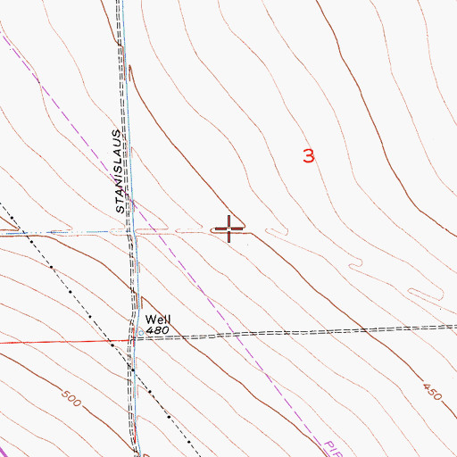 Topographic Map of Salt Creek, CA