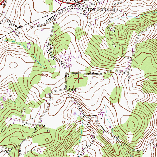 Topographic Map of Forest Court, PA