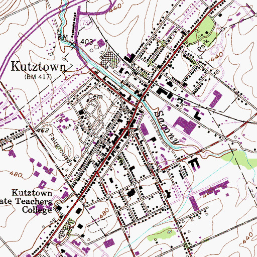 Topographic Map of Fraternal Order of Eagles 839, PA