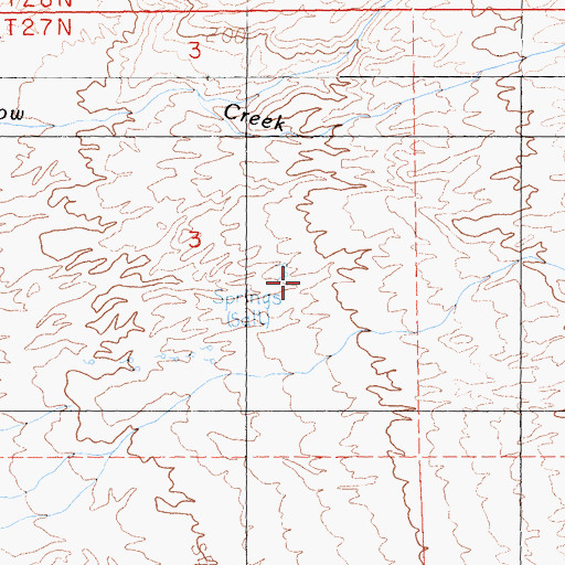Topographic Map of Salt Springs, CA