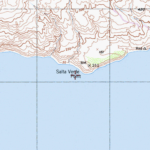 Topographic Map of Salta Verde Point, CA