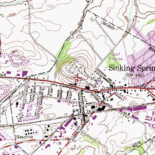 Topographic Map of Genesis Preschool, PA