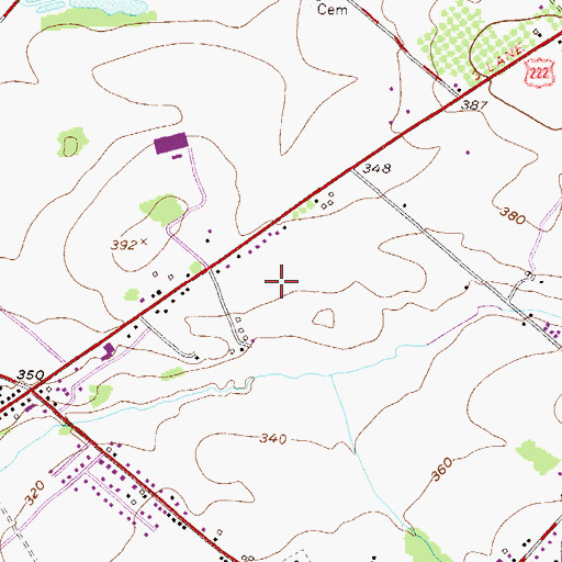 Topographic Map of Georgetown Village, PA