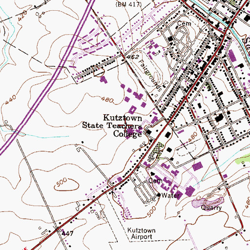 Topographic Map of Academic Forum, PA