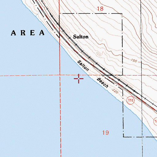 Topographic Map of Salton Beach, CA