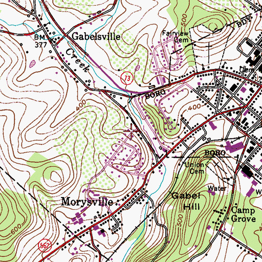 Topographic Map of Alpha Omega Christian Academy, PA