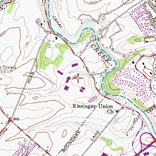 Topographic Map of Alumni Pavilion, PA