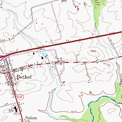 Topographic Map of American Legion Leon Deck Post 991, PA