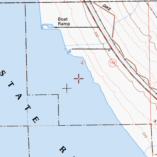 Topographic Map of Salton Sea State Recreation Area, CA