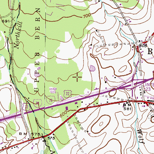 Topographic Map of Appalachian Campsites, PA