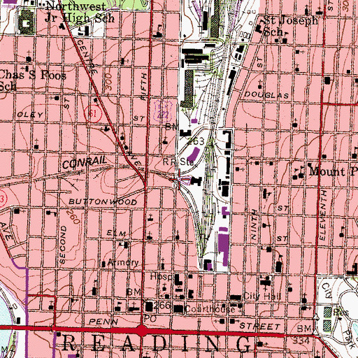 Topographic Map of Askew Bridge, PA