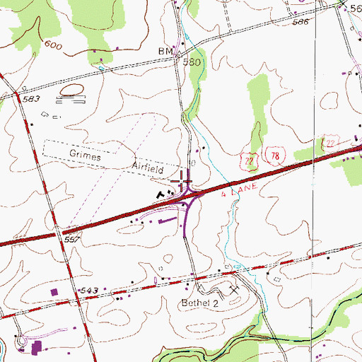 Topographic Map of Assemblies of Yahweh International Headquarters, PA