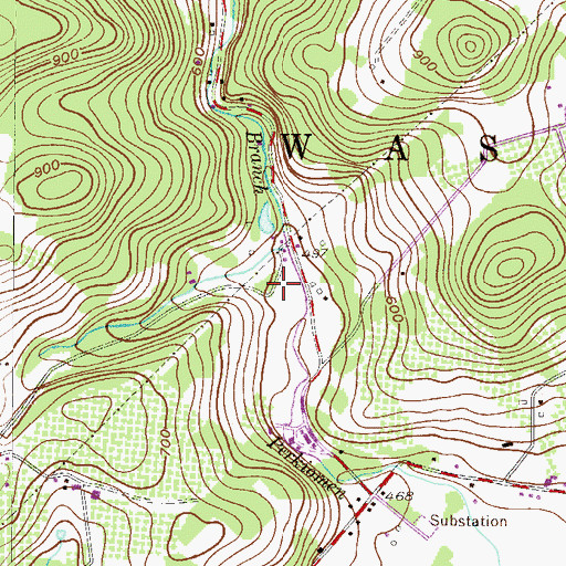 Topographic Map of Barto Bridge, PA