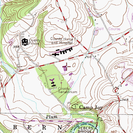 Topographic Map of Berks County Agricultural Center, PA