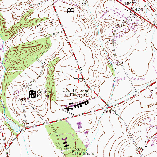 Topographic Map of Berks County Recycling Center, PA