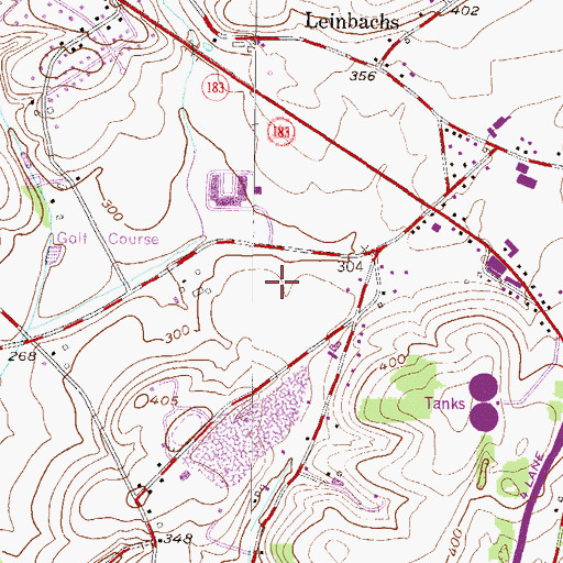 Topographic Map of Berks County Youth Recreation Facility, PA