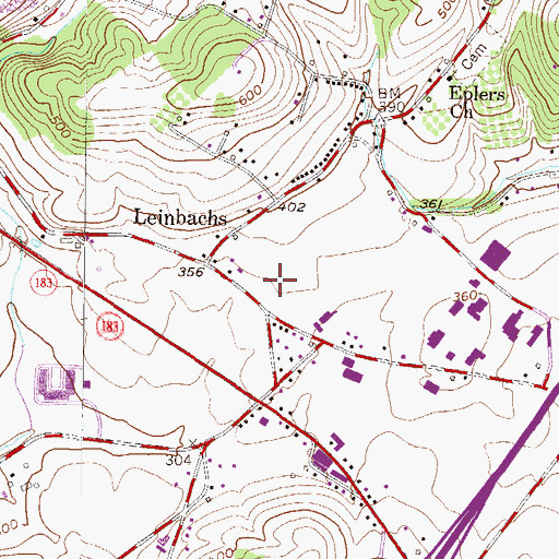 Topographic Map of Bern Township Municipal Building, PA