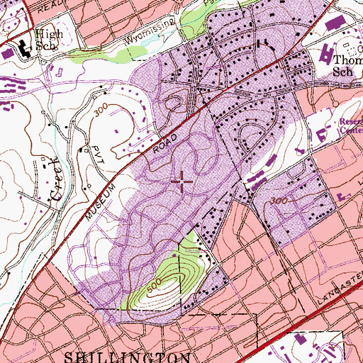Topographic Map of Birdland, PA