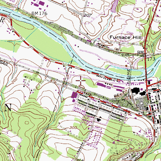 Topographic Map of Birdsboro Post Office, PA