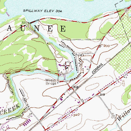 Topographic Map of Blue Falls Grove, PA