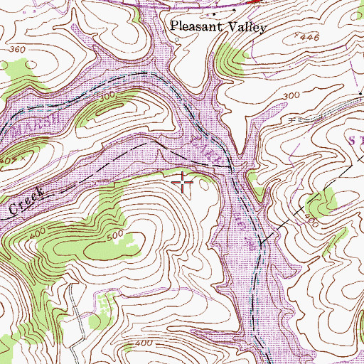 Topographic Map of Blue Marsh Lake Hiking Trail, PA
