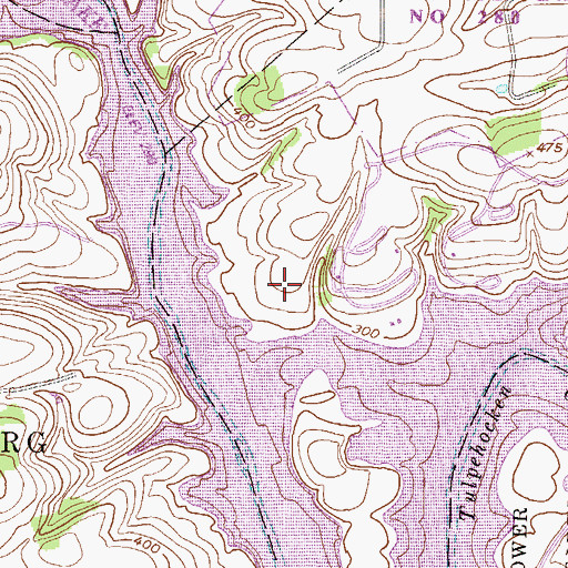 Topographic Map of Blue Marsh Lake National Recreation Area, PA