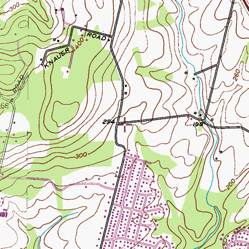 Topographic Map of Boone Area Library, PA