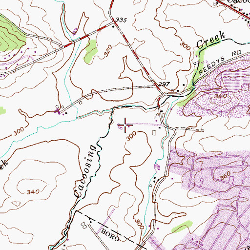 Topographic Map of Borough of Sinking Spring Wastewater Treatment Plant, PA