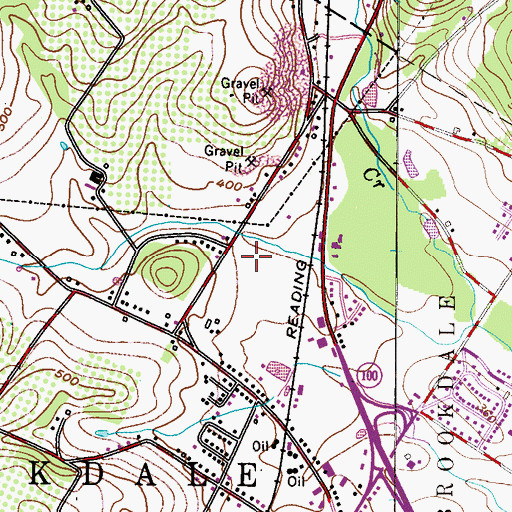 Topographic Map of Boyertown Industrial Park, PA