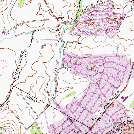 Topographic Map of Breneman Park, PA