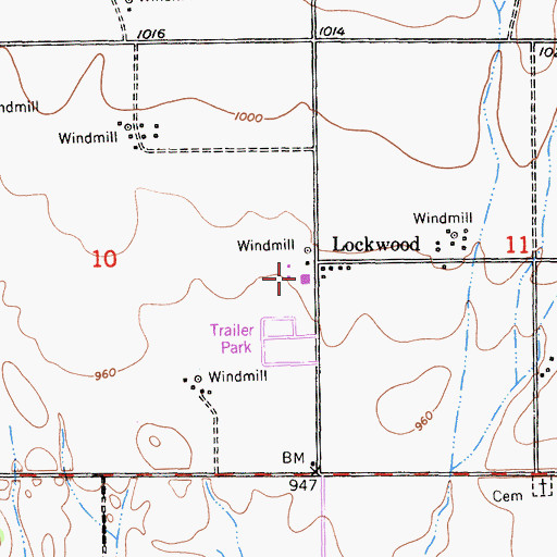 Topographic Map of San Antonio Elementary School, CA