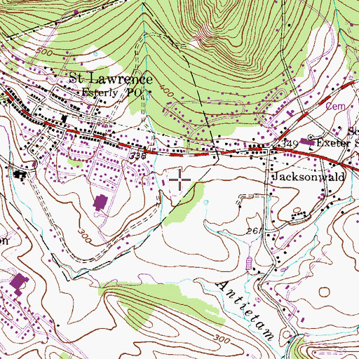Topographic Map of Central Catholic Field, PA