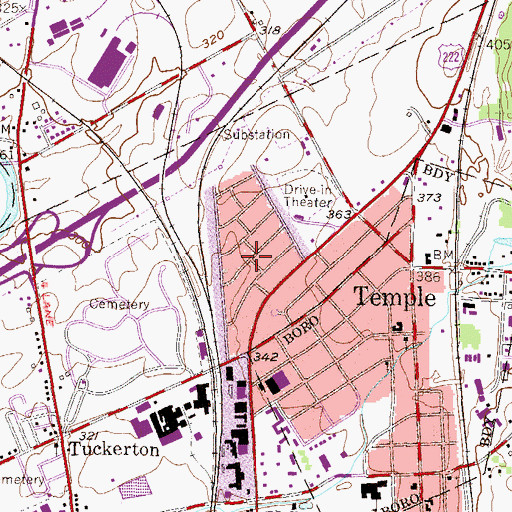 Topographic Map of Cherokee Ranch, PA