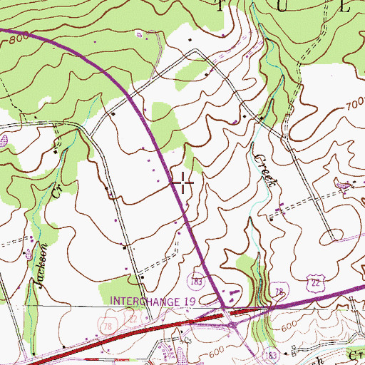 Topographic Map of Christ Evangelical Free Church, PA