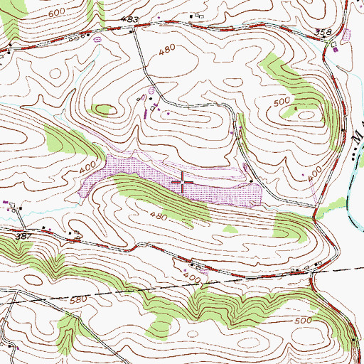 Topographic Map of Christman Lake, PA