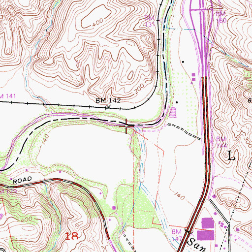 Topographic Map of San Benito River, CA