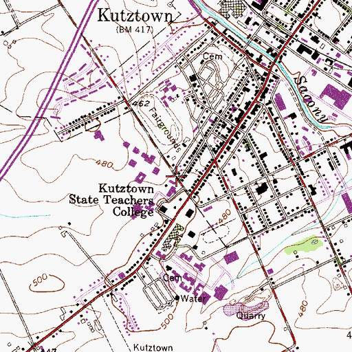 Topographic Map of Communication Design House, PA