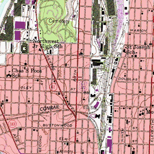 Topographic Map of Community School of Music and the Arts, PA