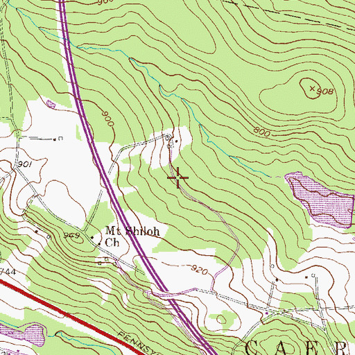 Topographic Map of Conestoga Landfill, PA