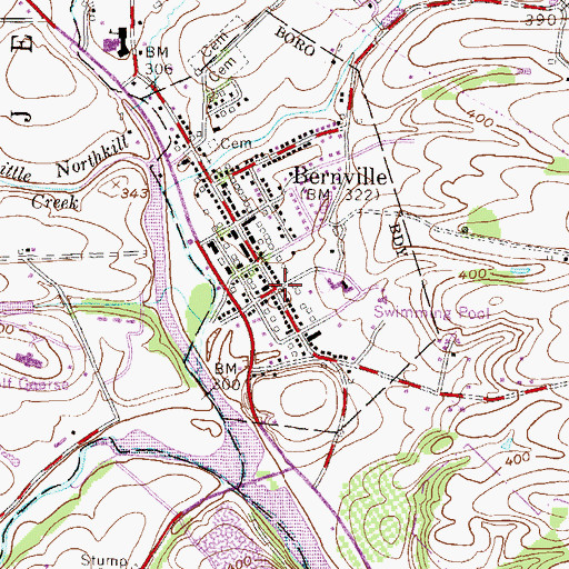 Topographic Map of Conrad House, PA