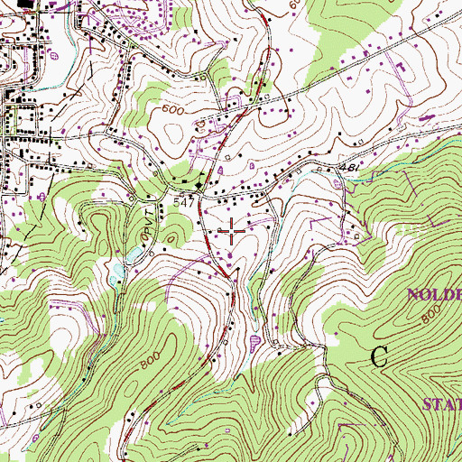 Topographic Map of Cumru Township Highway Department, PA