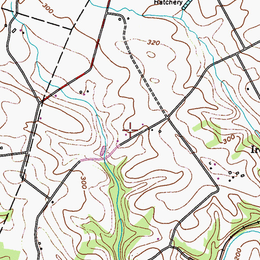 Topographic Map of Douglass Township Building, PA