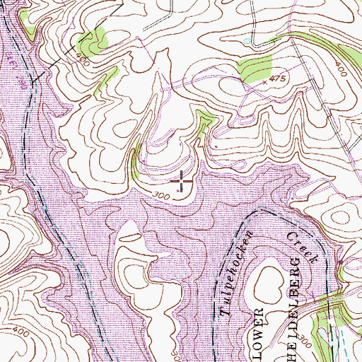 Topographic Map of Dry Brooks Day-Use Area, PA