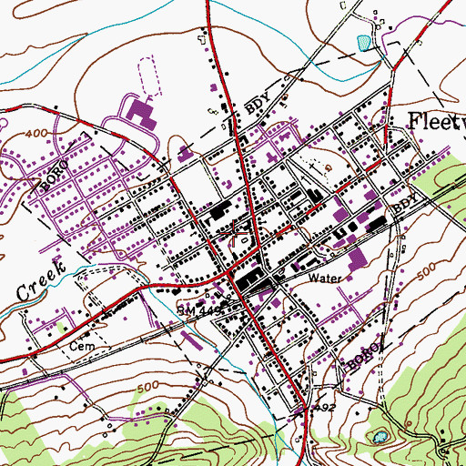 Topographic Map of Emmanuel United Methodist Church, PA