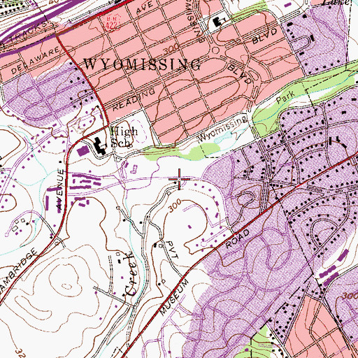 Topographic Map of Evans Grist Mill, PA
