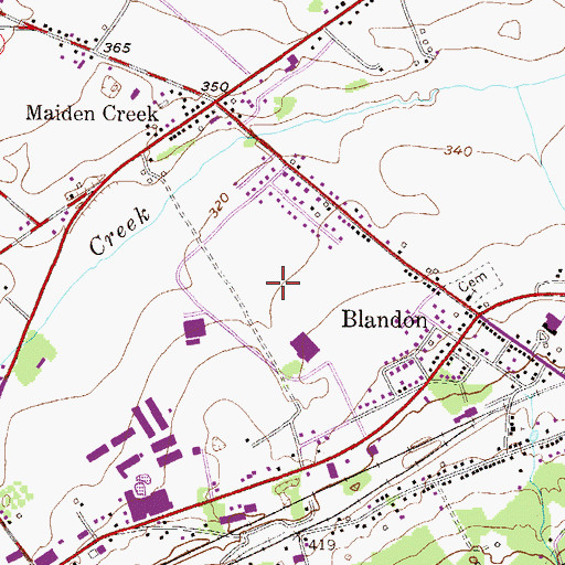 Topographic Map of Excelsior Industrial Park, PA